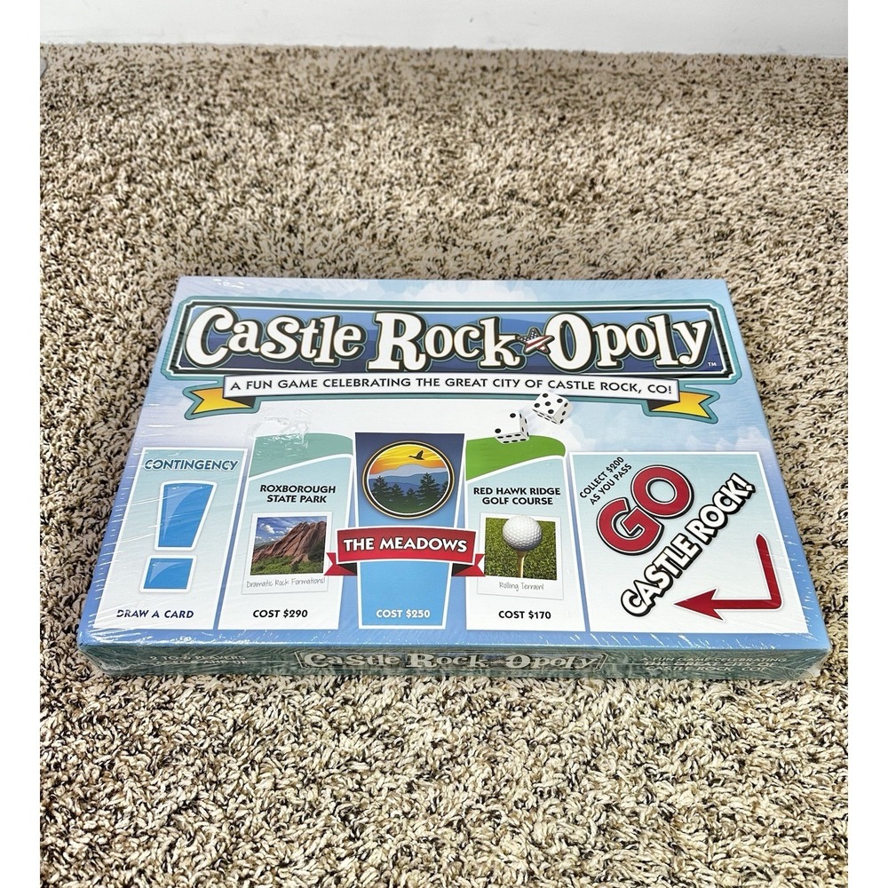 Castle Rock Opoly Family Board Game, Colorado Celebrating The City NEW SEALED